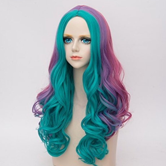 🦄FELAH ARIEL🧜🏾‍♀️BLUES COSPLAY FESTIVAL WIG NEW - Picture 5 of 6